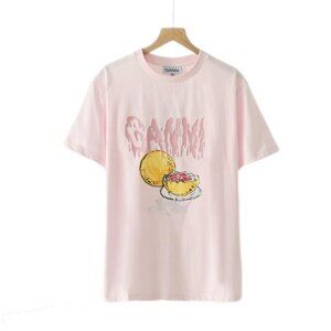 NEW GANNI Women's Summer Short-Sleeve Shirt